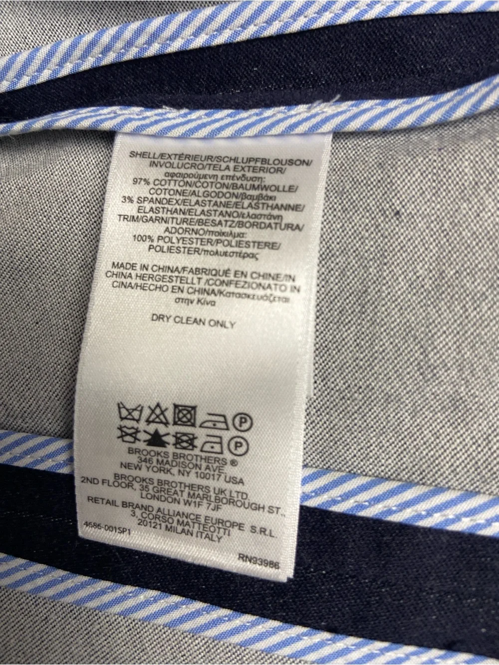 NEW Brooks Brothers Dark Wash Denim White Trim Blazer Nautical Preppy Kids Sz 6
